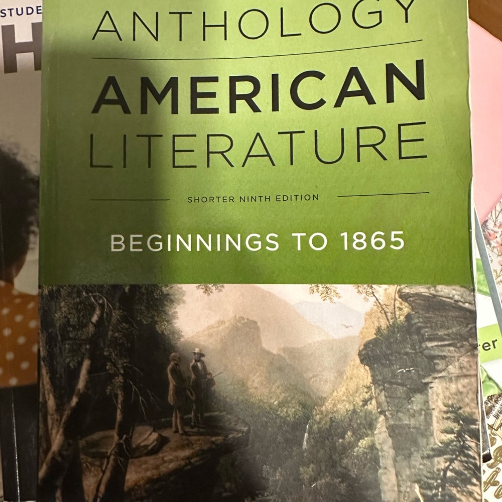 Anthology American Literature Book